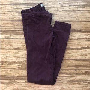 Maroon skinny jeans